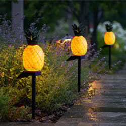 waterproof led solar yard lamp, pineapple landscape light for outdoor decorative garden lawn, ground stake lamp