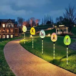 waterproof outdoor garden yard pathway light, 5pcs solar easter egg lawn lights, 8 modes easter decoration solar set