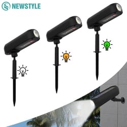 adjustable solar spotlights outdoor landscape light, ip65 waterproof solar uplights for yard, trees, garden, path