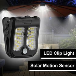 solar clip led light outdoor bulbs with clips, motion sensor garden lights for walls, powered waterproof outdoor decor