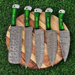 damascus steel cutlery set for chefs