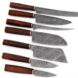 sharp damascus chef knife collection