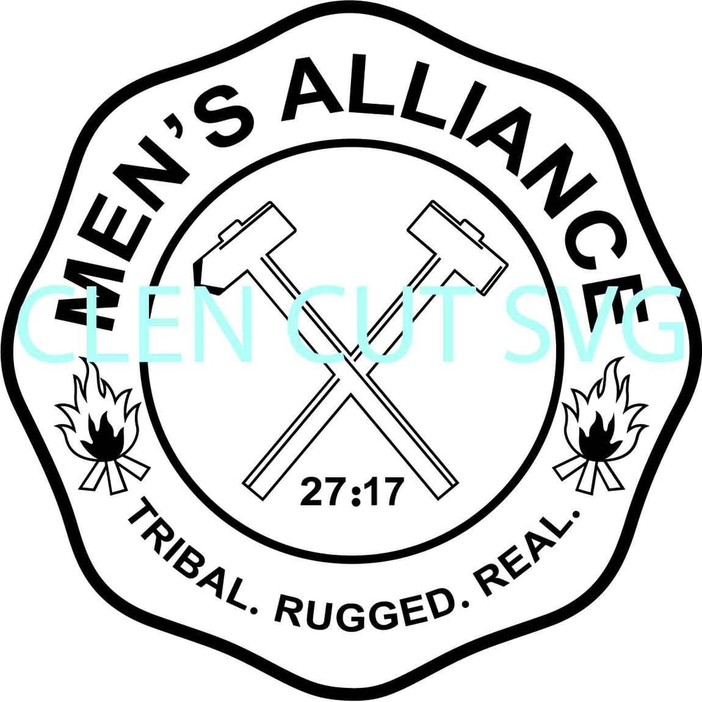 MENS ALLIANCE TRIBAL RUGGED REAL PATCH VECTOR FILE Vinyl Cutting Digital Cutting Machine File 0