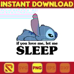 disney lilo & stitch sleepy stitch png, stitch png, stitch clipart png sublimation, cartoon png clipart sublimation