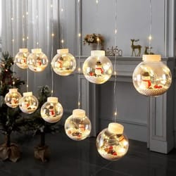 christmas led string lights – warm lantern pendant for curtains, walls & bedrooms | indoor outdoor festive decorations