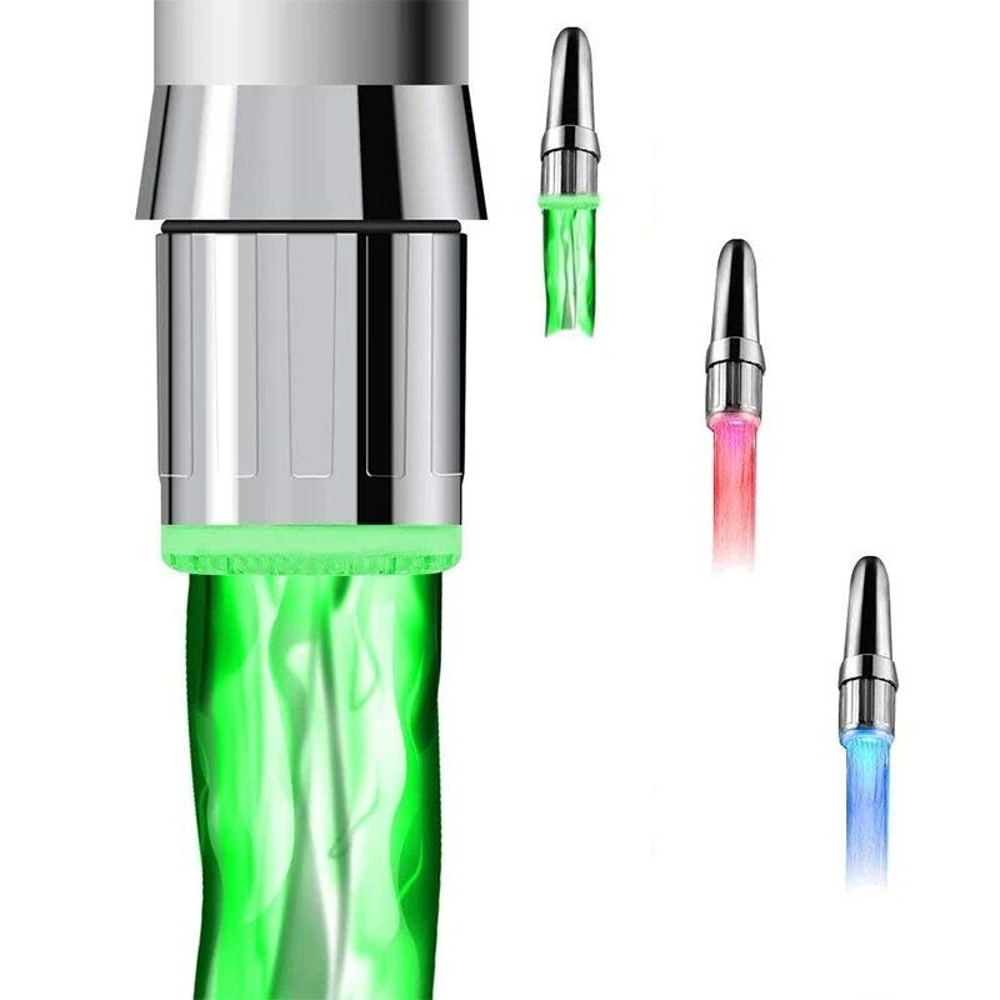 RGB LED Faucet Light ColorChanging Water Lamp for Bathroom  Kitchen