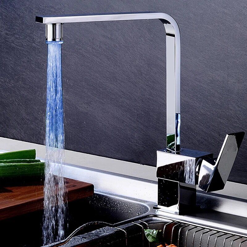 RGB LED Faucet Light ColorChanging Water Lamp for Bathroom  Kitchen