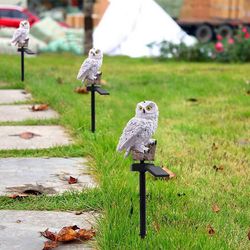 owl-shaped solar lamp, waterproof solar garden lights for outdoor decoration