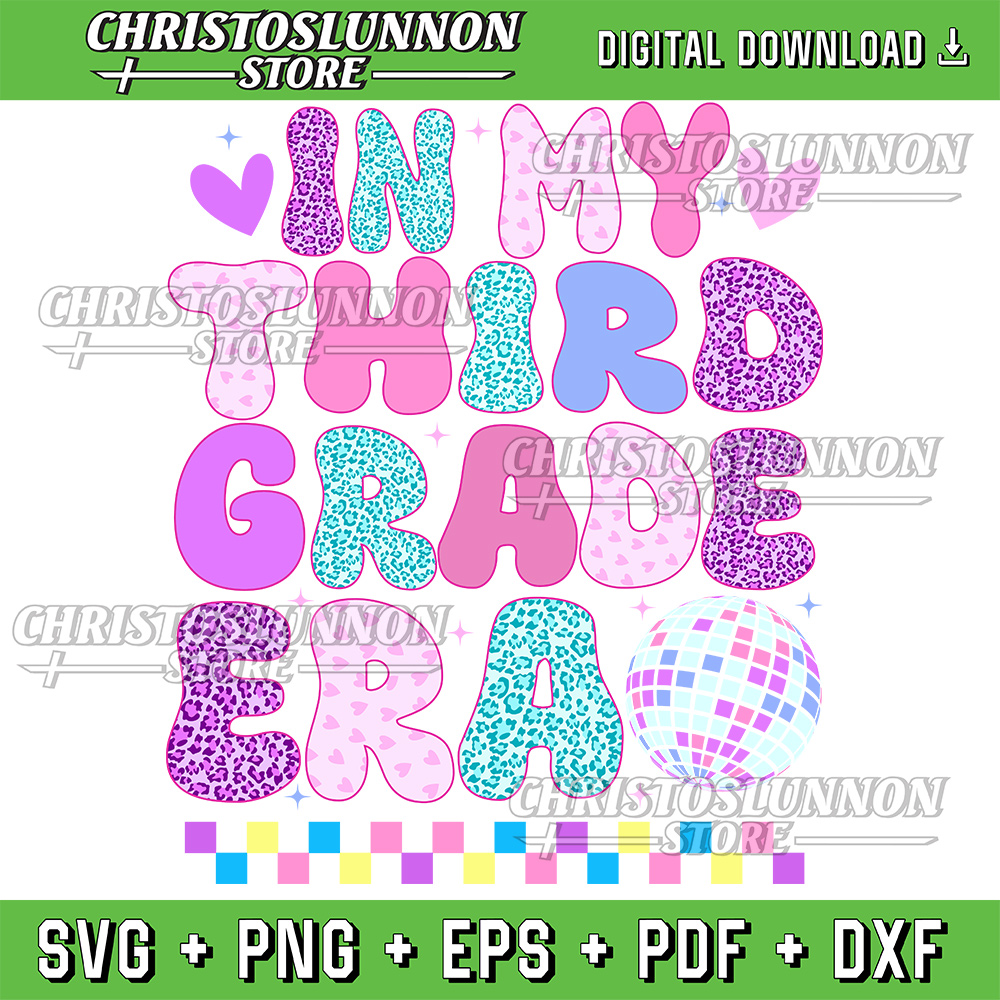 In My Third Grade Era Groovy Back To School Teachers Svg In My Third Grade Era Svg Groovy Back To School Teacher 0