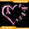 Breast Cancer Heart Dragonflies Awareness Png Pink Heart PNG Awareness PNG PNG Digital File Breast Cancer Png 0