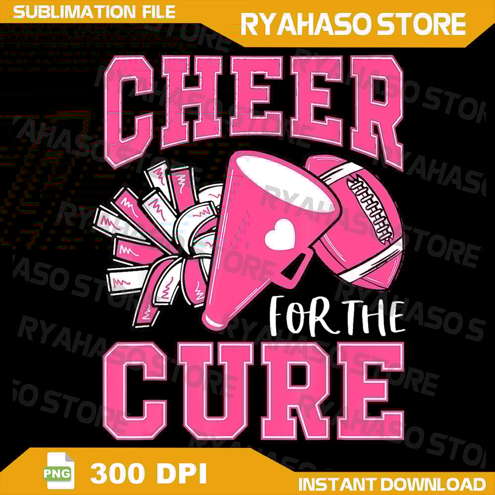 Cheer For The Cure BreastCancerAwareness Cheerleader Funny Png Awareness With Pink Ribbon Cheer For The Cure Png 0