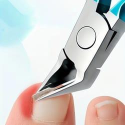 stainless steel toe nail clipper for ingrown & thick toenails, precision trimmer with ergonomic design