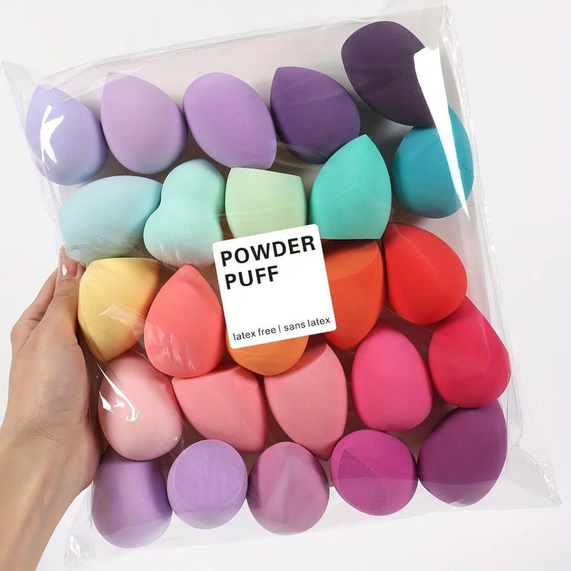 Professional Makeup Sponge Set for Liquid, Dual-Use Makeup Egg for Wet & Dry Application