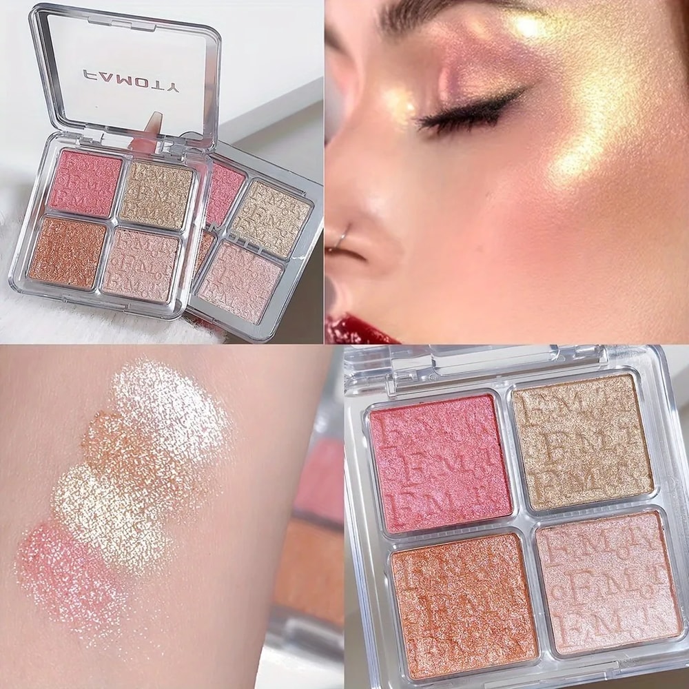Waterproof Liquid Highlighter Palette Baked Powder Illuminator For Natural Glow Shimmer 2