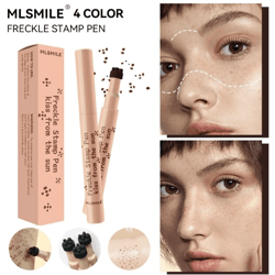 natural faux freckle pen stamp waterproof color, quick dry makeup tool for soft dot sunkissed skin, shades freckle