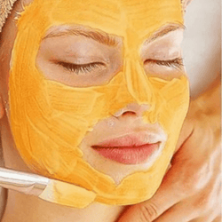 glycolic acid peel pumpkin enzyme facial face mask with aha & fan brush, exfoliating & brightening treatment