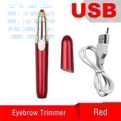 usb rechargeable electric eyebrow trimmer women eye brow epilator lipstick shaper shaver painless razor facial hair