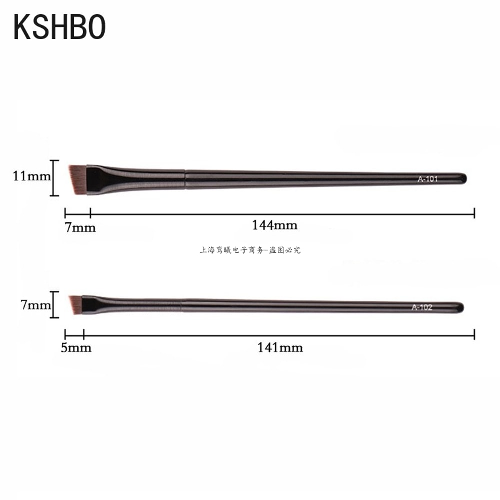 2-Piece Angled Eyebrow Brush Set for Precise Brows and Clean Eyeliner