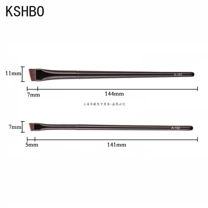 2-Piece Angled Eyebrow Brush Set for Precise Brows and Clean Eyeliner