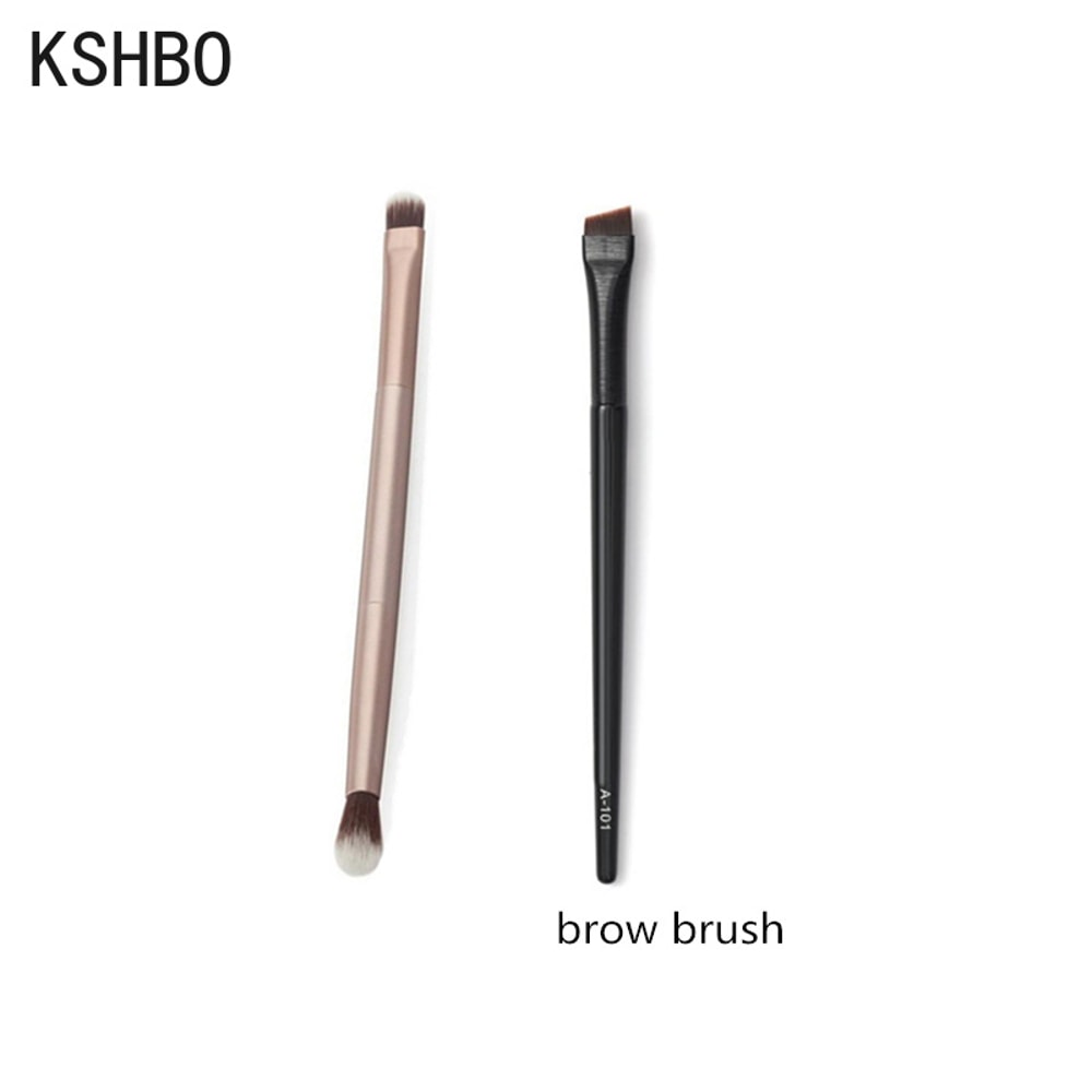2-Piece Angled Eyebrow Brush Set for Precise Brows and Clean Eyeliner