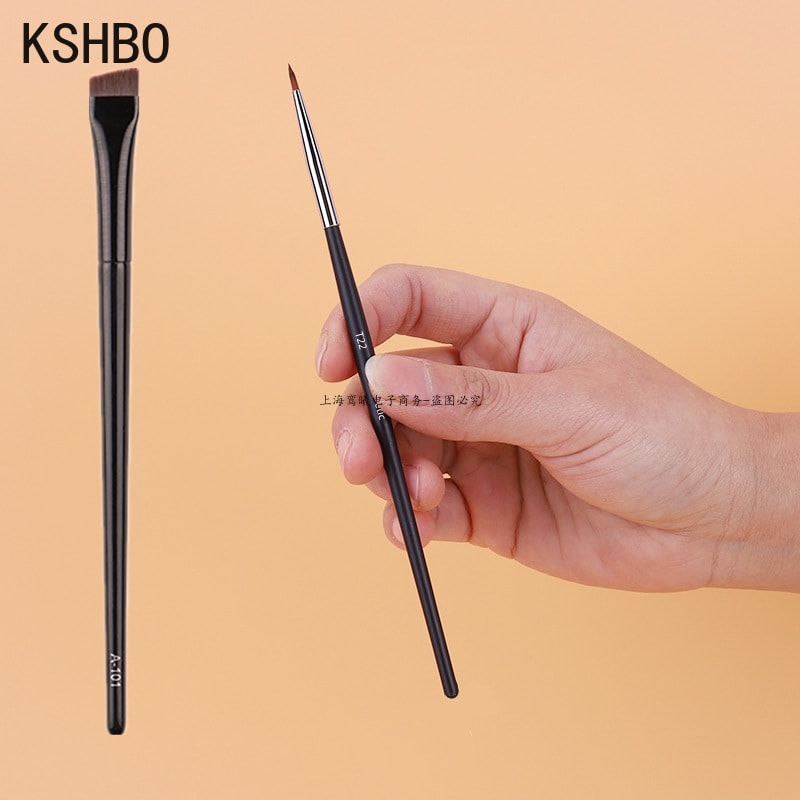 2-Piece Angled Eyebrow Brush Set for Precise Brows and Clean Eyeliner