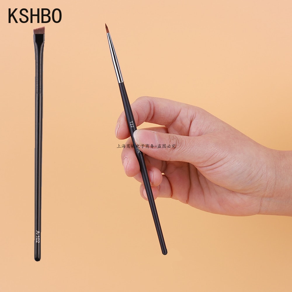 2-Piece Angled Eyebrow Brush Set for Precise Brows and Clean Eyeliner