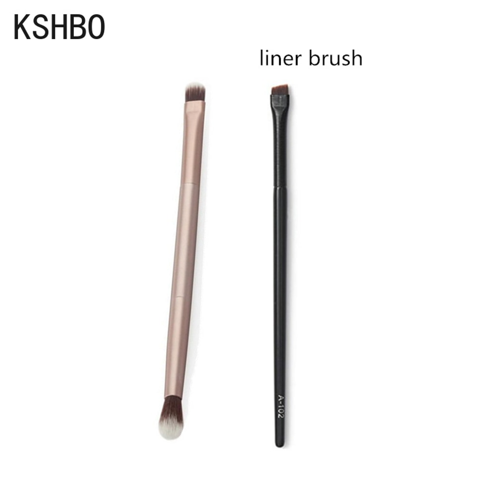 2-Piece Angled Eyebrow Brush Set for Precise Brows and Clean Eyeliner