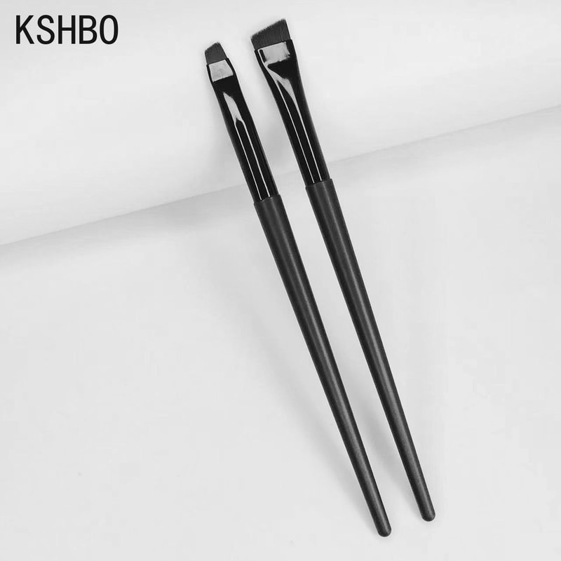 2-Piece Angled Eyebrow Brush Set for Precise Brows and Clean Eyeliner
