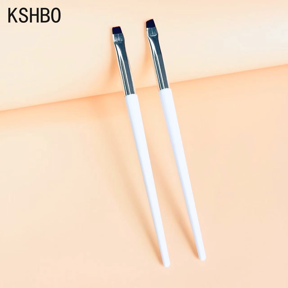2-Piece Angled Eyebrow Brush Set for Precise Brows and Clean Eyeliner