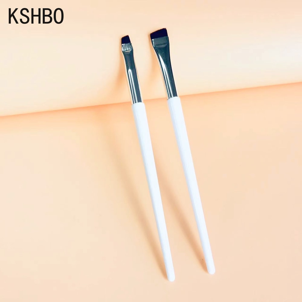 2-Piece Angled Eyebrow Brush Set for Precise Brows and Clean Eyeliner