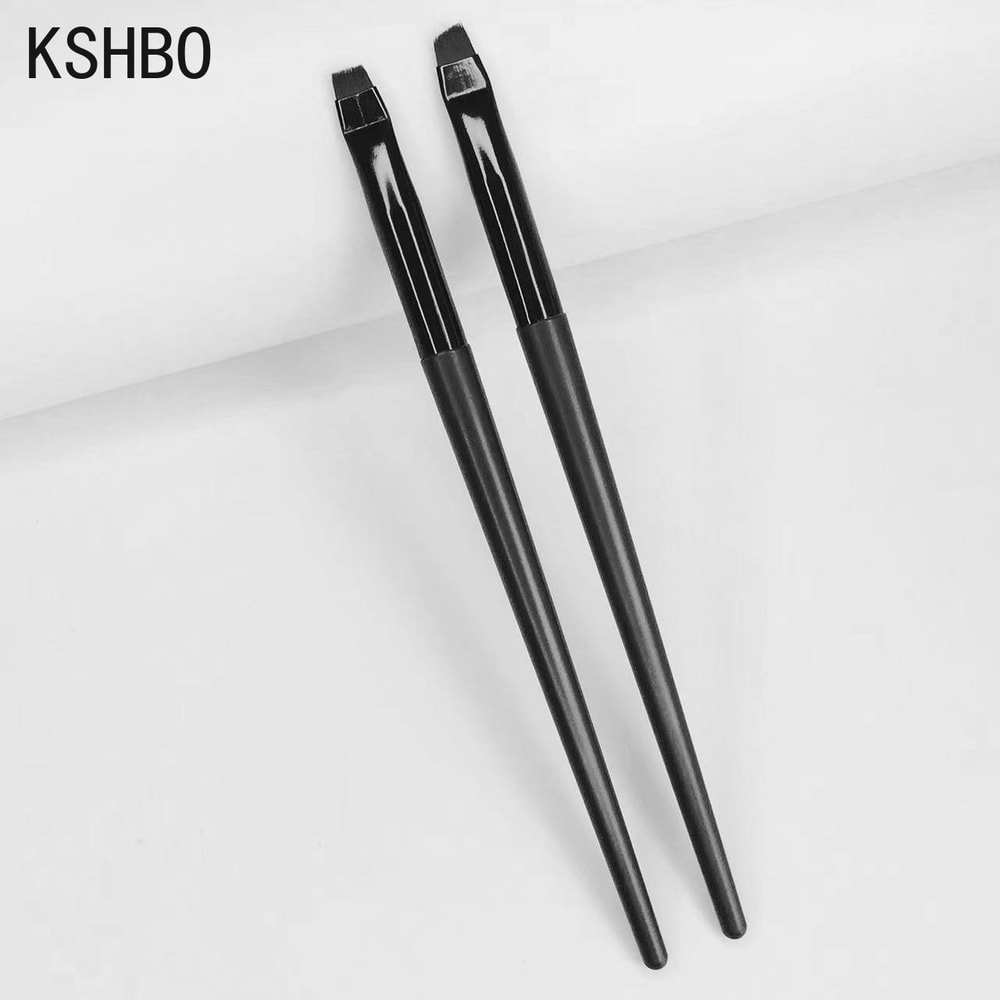 2-Piece Angled Eyebrow Brush Set for Precise Brows and Clean Eyeliner