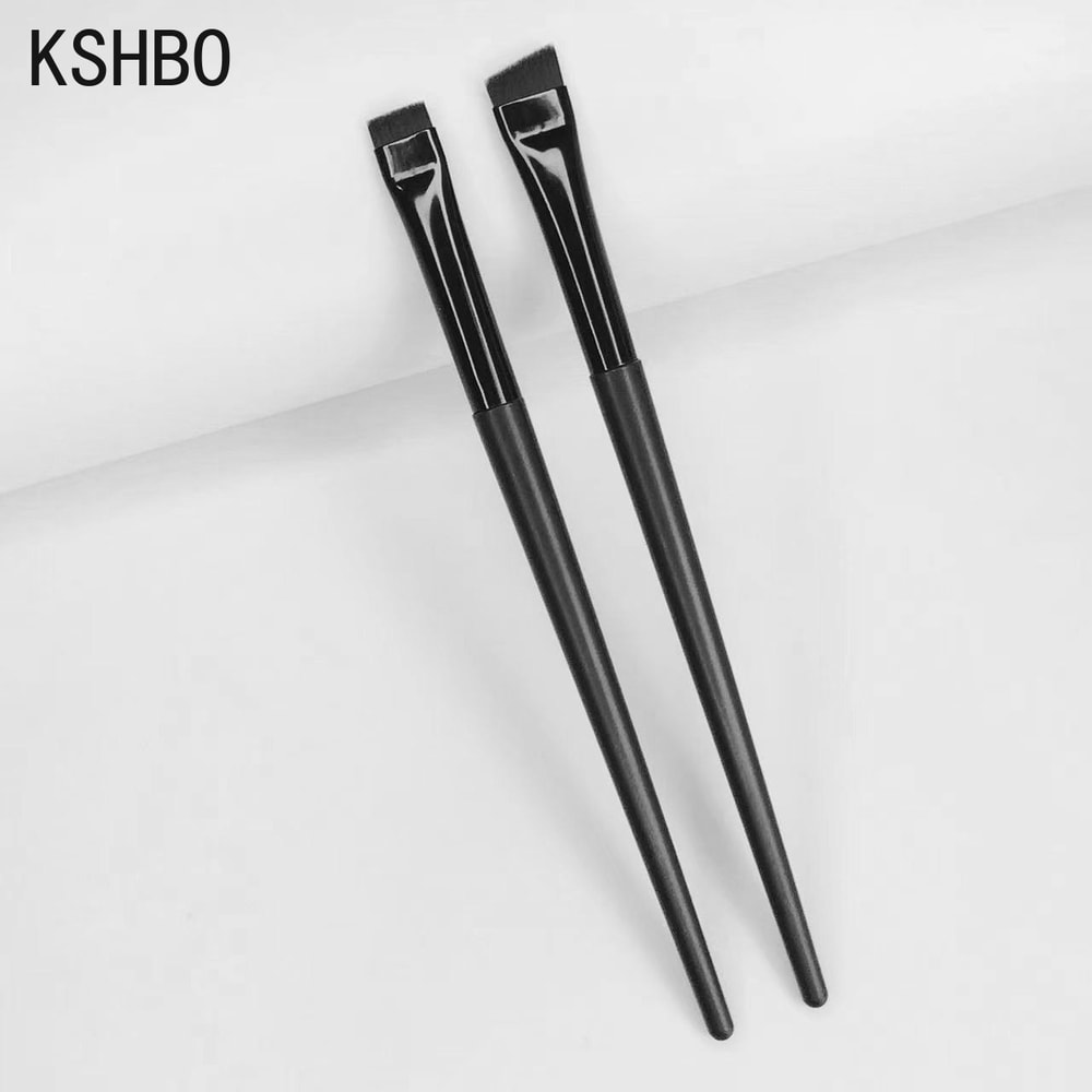 2-Piece Angled Eyebrow Brush Set for Precise Brows and Clean Eyeliner