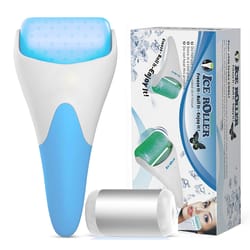 stainless steel skin cool ice roller massager, relaxation facial massage tool & beauty lifting facial roller for skin