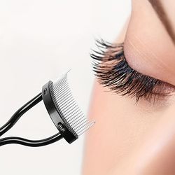 precision curved eyelash brush tool, eyelash separator and styling accessory, professional curved eyelash brush grooming