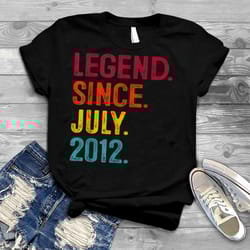 10th birthday gift legend since july 2012 10 years old boy t shirt