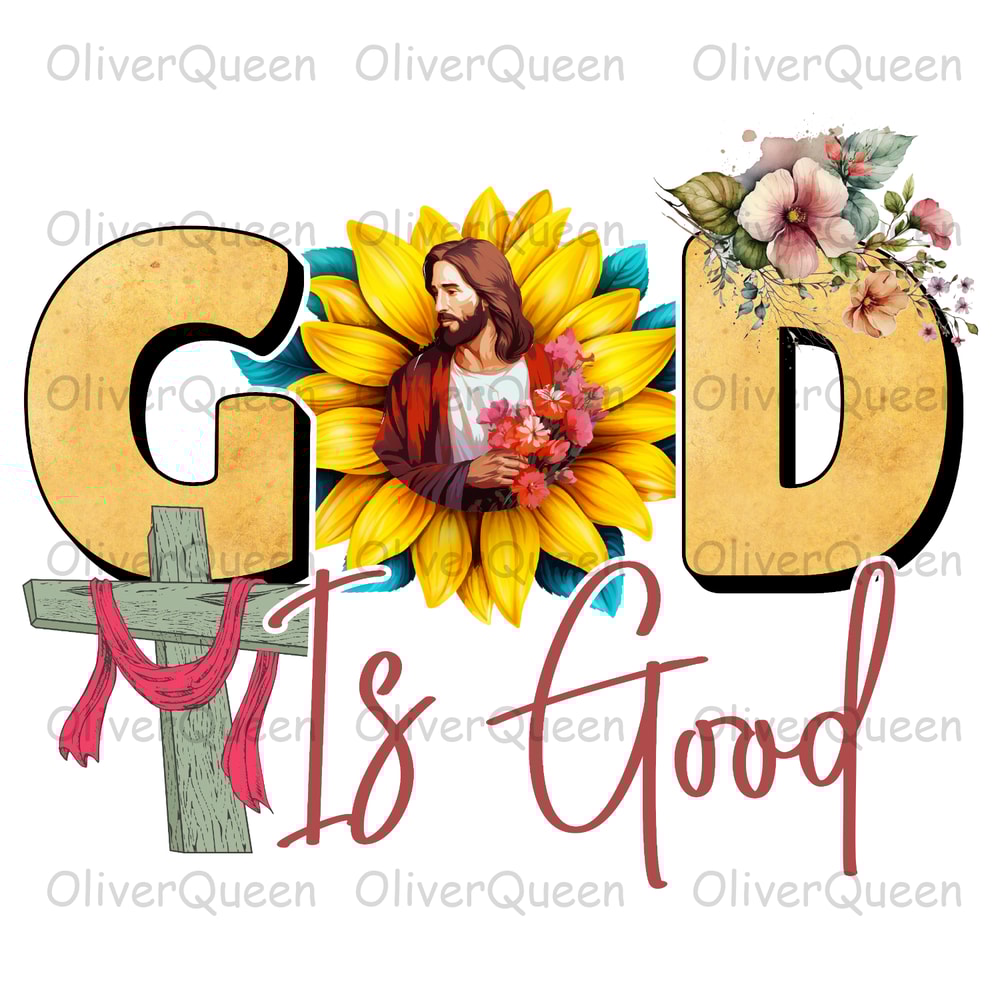 God Is Good, Christmas PNG, Christmas PNG Sublimation.jpg