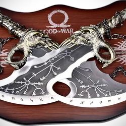 god of war sword, god of war gifts, metal blades of chaos, twin blades, god of war ragnar, custom sword, god of war