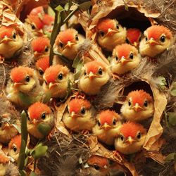 baby birds 42 tileable repeating pattern