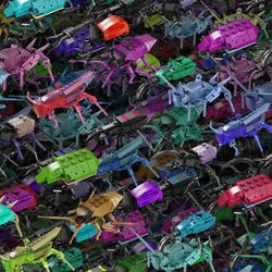 block toy bugs tileable repeating pattern