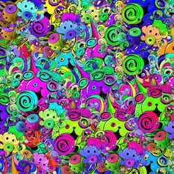 neon doodles tileable repeating pattern