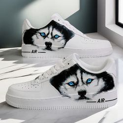 custom shoes unisex pet husky luxury sexy white buty sneakers air force 1 designer art casual shoe personalized gift