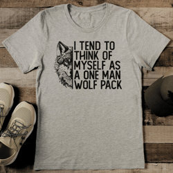 i tend to think of myself as a one mane wolf pack tee