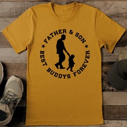 father & son best buddys forever tee