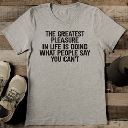 the greatest pleasure in life is doing tee