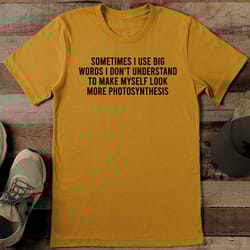 sometimes i use big words i don't understand to make myself tee