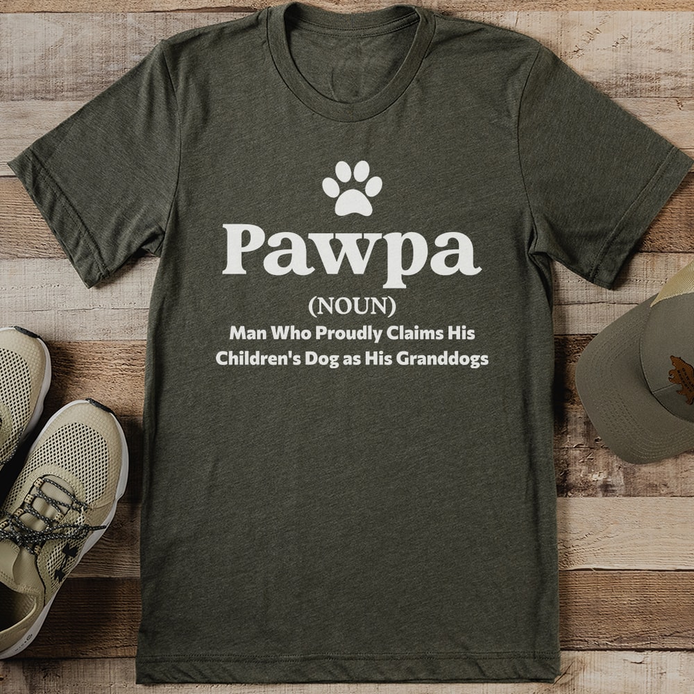 Pawpa Man Who Proudly Claims His Childrens Dog As His Granddogs Tee 0