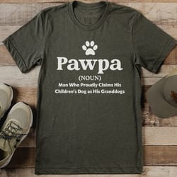 pawpa man who proudly claims his children's dog as his granddogs tee