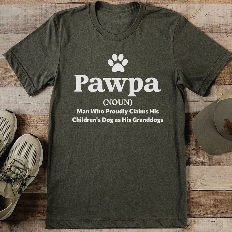 Pawpa Man Who Proudly Claims His Childrens Dog As His Granddogs Tee 0