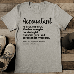 accountant number wrangler tax strategist tee