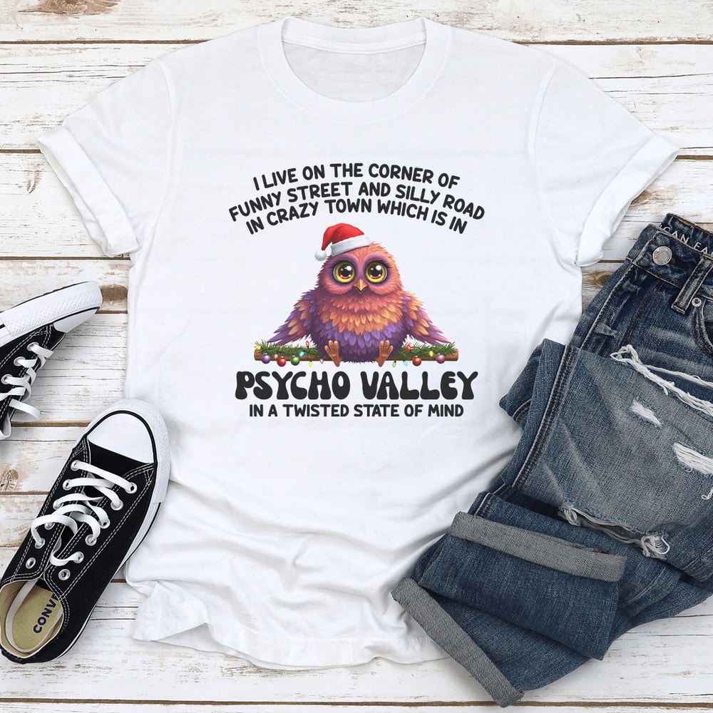 I Live On The Corner Of Funny Street And Silly Road Tee 2